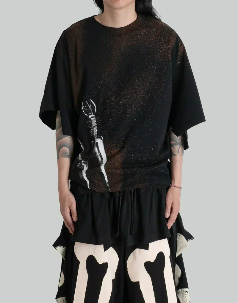 SANKUANZ - Dagger Print Deconstructed T-Shirt - 082plus