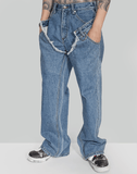 SANKUANZ Double Waisted Wide Leg Jeans - 082plus