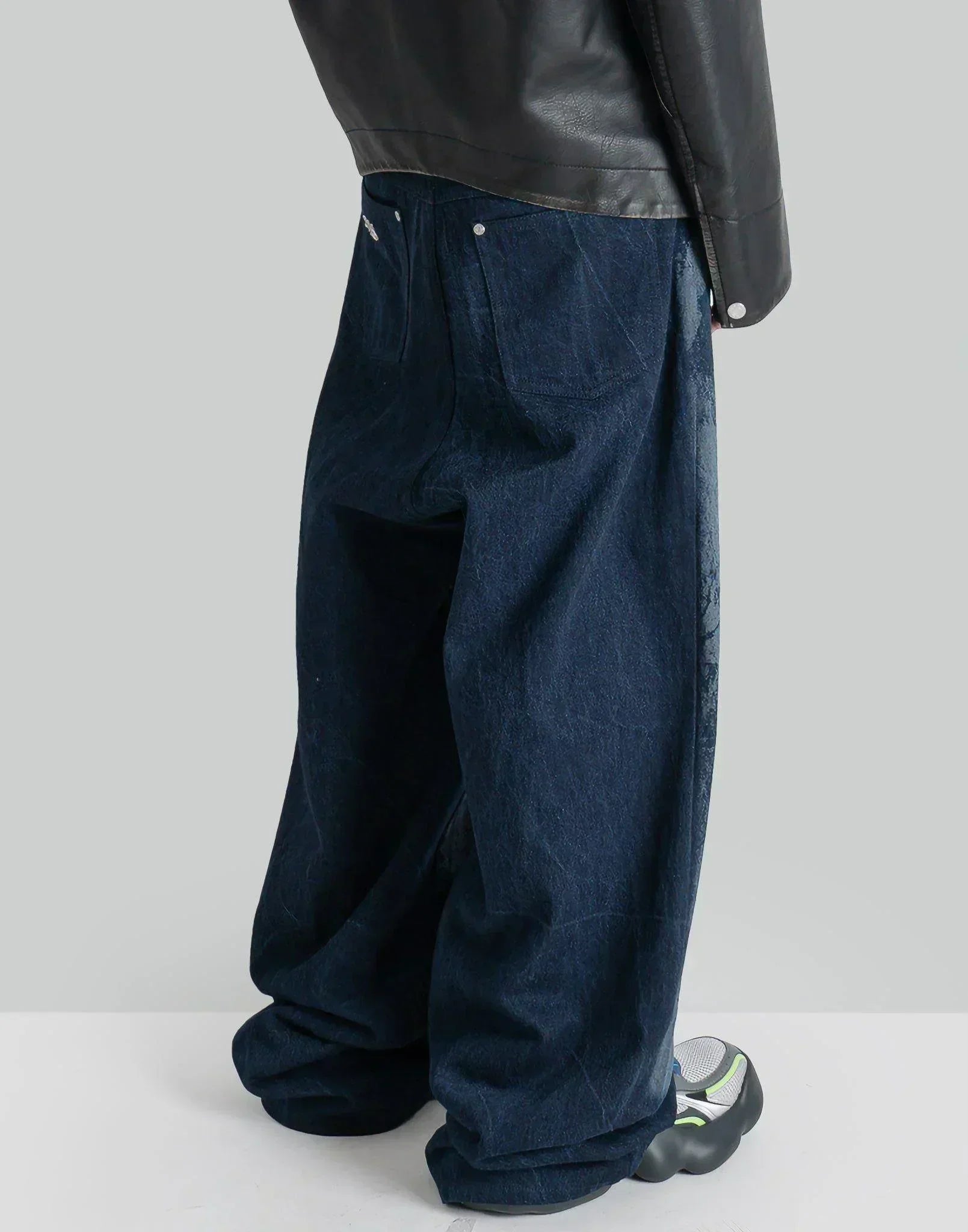 【GRANCY】ZipDesign Buggy DenimPants GRANCY】 ZipDesign Buggy DenimPants GRANCY] Zip Design Buggy