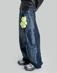 パンツ Hand Drawn Tribal Print Baggy Jeans DHgate.com:Harajuku Big Tiger Head Embroidered Baggy Wide