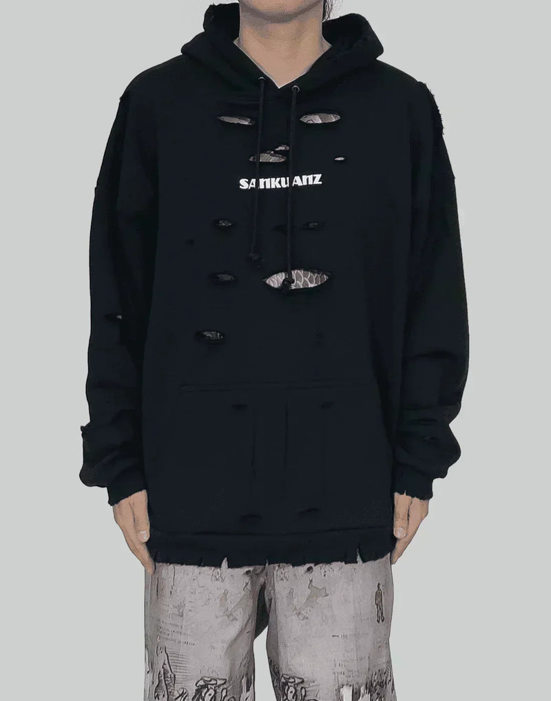 SANKUANZ - Logo Holes Hoodie - 082plus