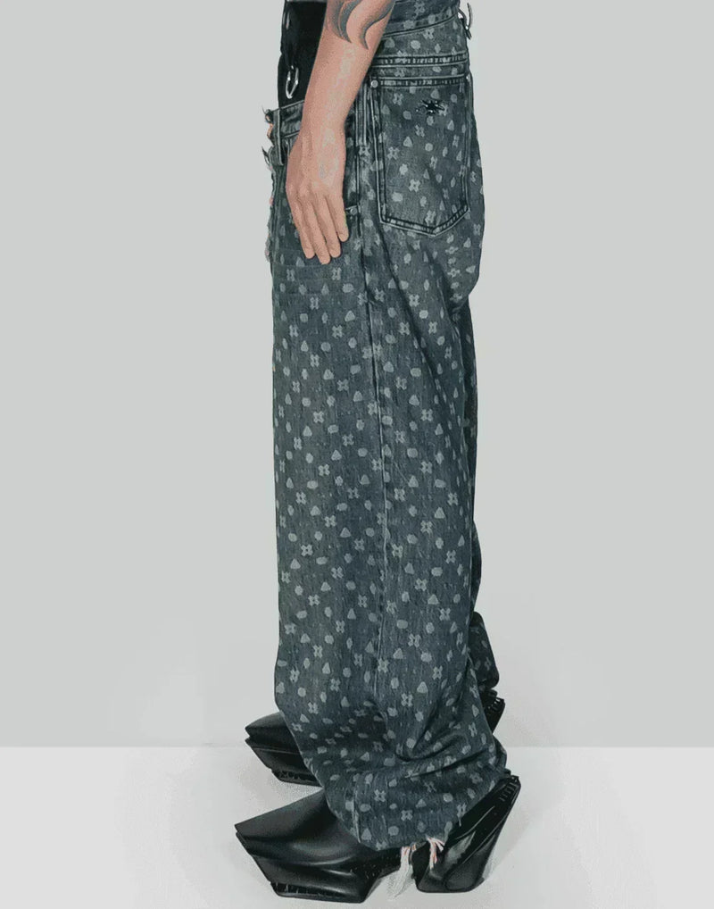 SANKUANZ - Mosaic laser burn jeans - 082plus