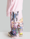 SANKUANZ Rabbit Graffiti Print Sweatpants - 082plus