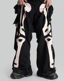 SANKUANZ Skeleton Print Deconstructed Sweatpants - 082plus