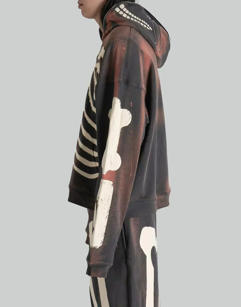 SANKUANZ - Skeleton Print Hoodie - 082plus