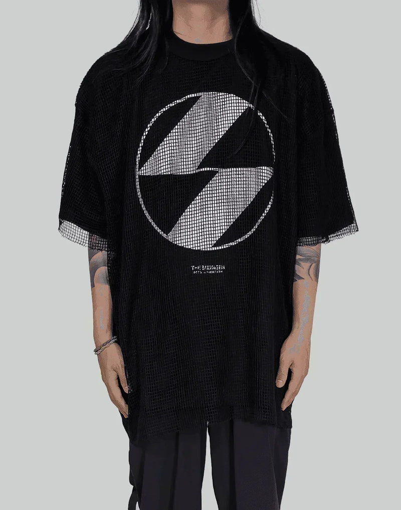THE SALVAGES - EMBLEM MESH OS T-SHIRT - 082plus