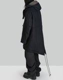 x ALPHA INDUSTRIES SUN-BLEACHED DETACHABLE HOOD FISHTAIL COAT
